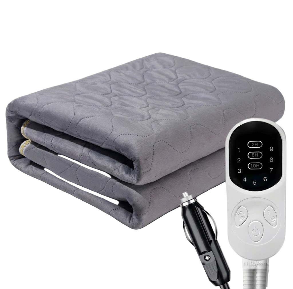 Ember Throw – Soft Fleece Heated Car Blanket with Plug-In Power & Rapid Warmth